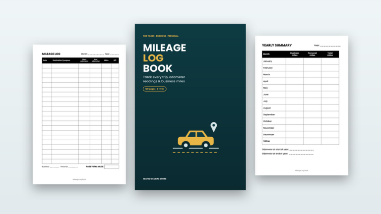 Mileage Log Book – vehicle mileage tracker for taxes