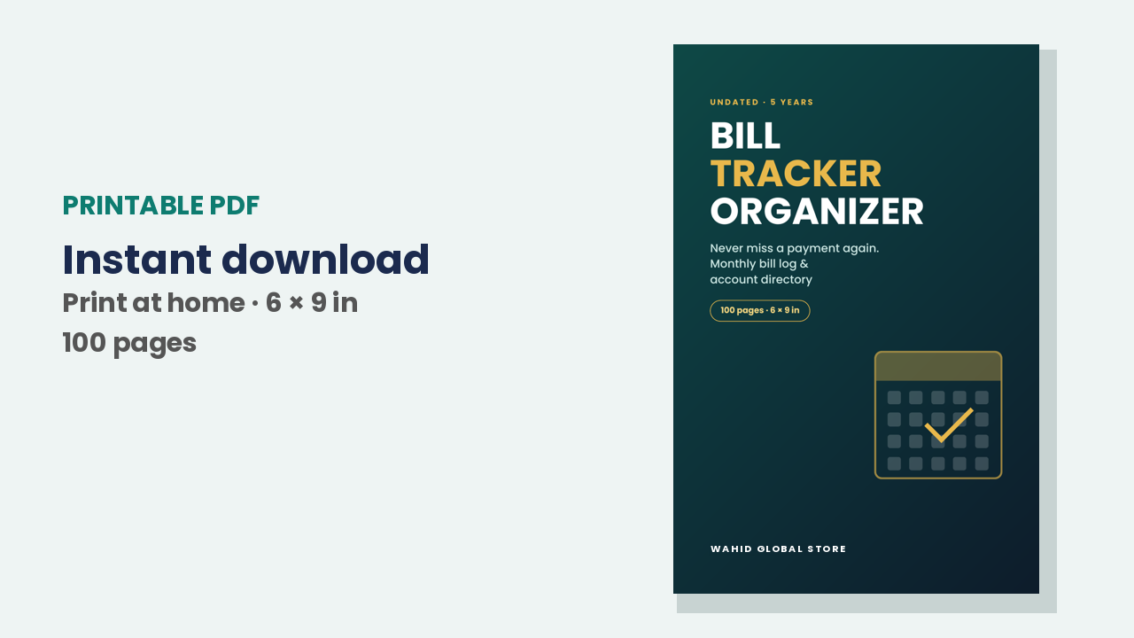 Bill Tracker Organizer
